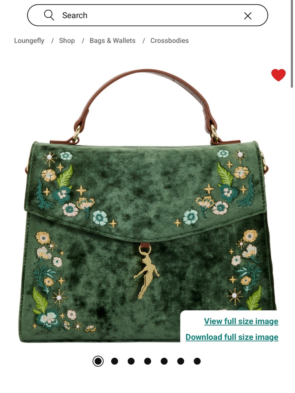 Loungefly Peter Pan Exclusive Quilted
Texture Mini Backpack, Crossbody, & Wallet - Picture 7 of 16